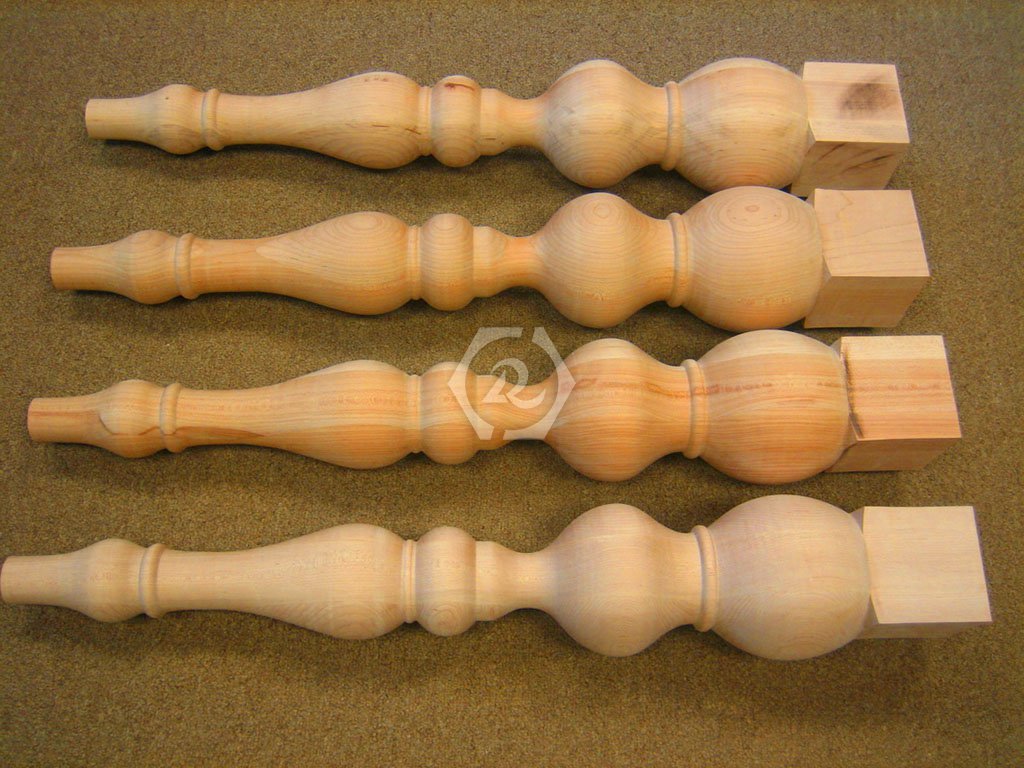 數控木工車床加工樓梯立柱樣品