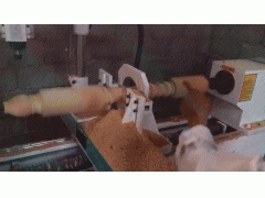 云南文山采購凌銳LR-1530-4S數控木工車床加工實木 樓梯 扶手 